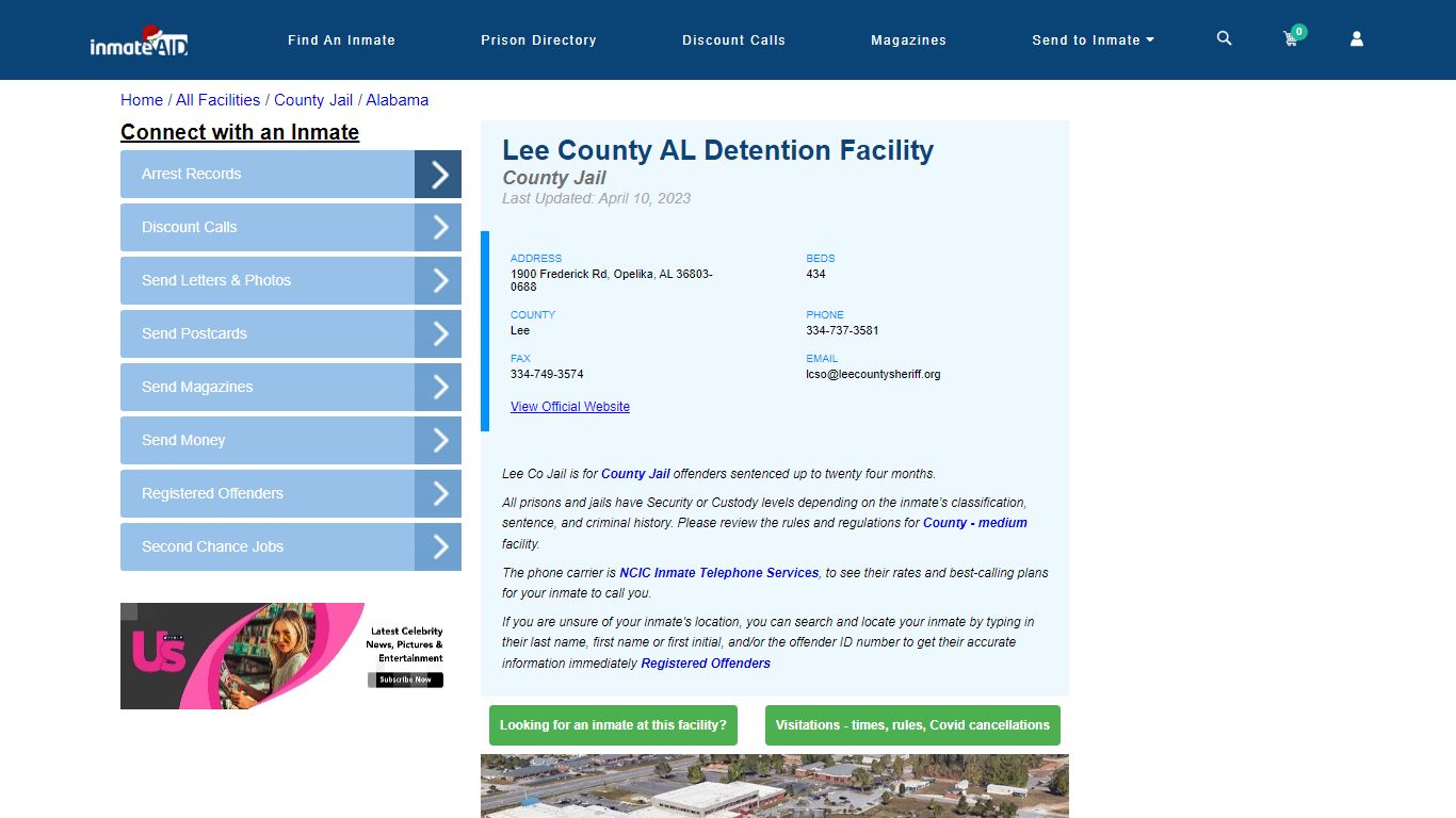 Lee County AL Detention Facility - Inmate Locator - Opelika, AL